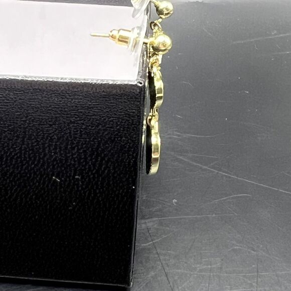 Earrings Hearts Dangle Drop Gold Pink Fashion Jewelry Post Back - Picture 8 of 10